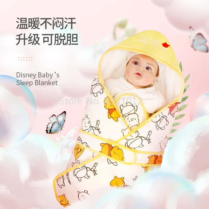 Toon Mickey Minnie Mouse Winnie Pool Newborn Hug Quilt Soft Baby Boy Girl Children Anti-kick Sleeping Bag 0-36 Months