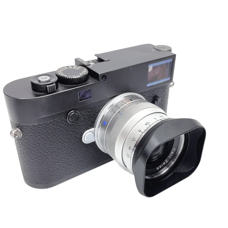 Фото Металлическая квадратная байонетная бленда с крышкой для Carl Zeiss Biogon T* 35mm F/2 ZM / C, Biogon T* 35mm f2.8 ZM / Planar T* 50mm f2 ZM №2