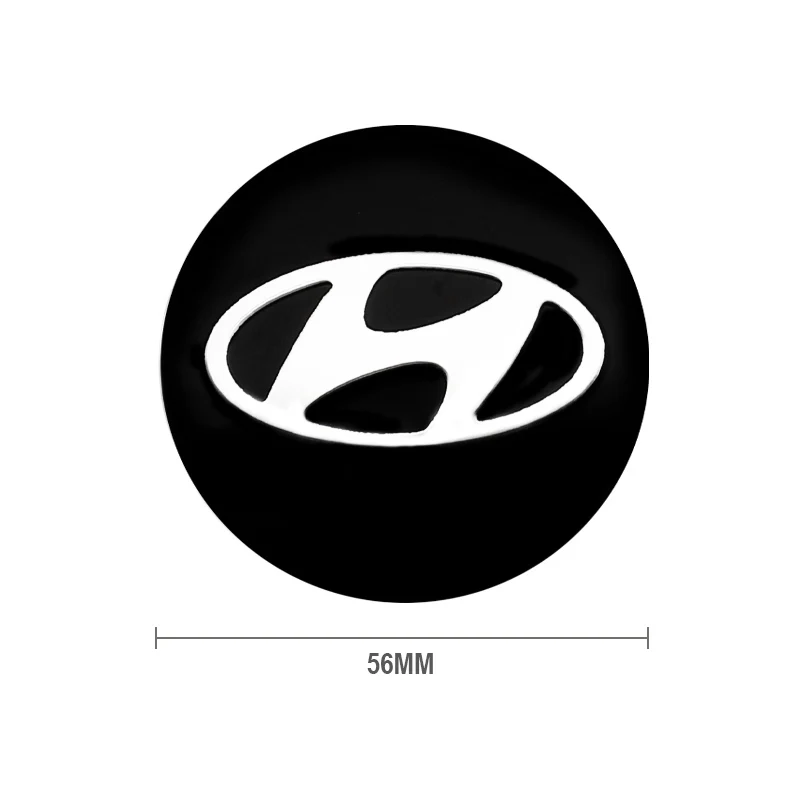 4Pcs Car Accessories Wheel Hub Center Cap Stickers Emblem Decals For Hyundai Accent Tucson I30 IX35 Santa Fe Sonata GV70 G70 - купить по