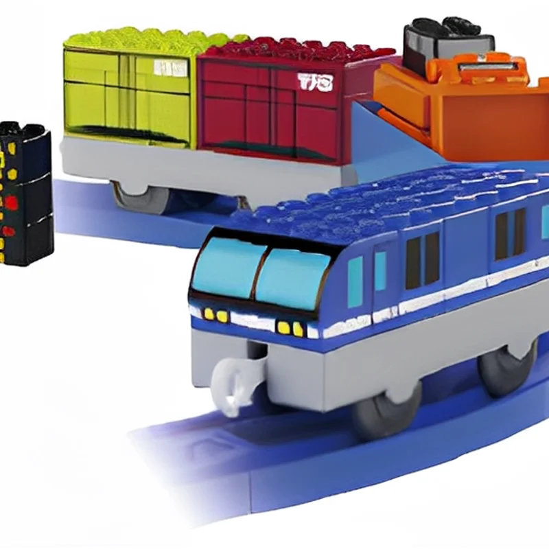 Фото В наличии: Оригинальный конструктор Potdemiel Takara Tomy Plarail, набор для сборки грузового поезда, коллекционная модель, игрушка-подарок для детей №1