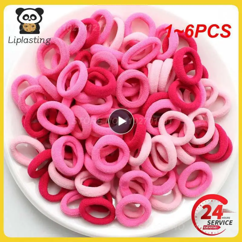 

1~6PCS Kids Colorful Elastic Hair Bands Infants Toddlers Kids Nylon Scrunchies Simple Hair Rope Baby Girl Accessories