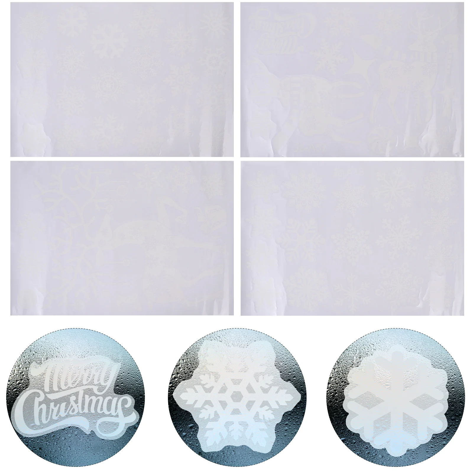 

2pcs Christmas Window Stickers Decorative Decals Xmas Door Stickers