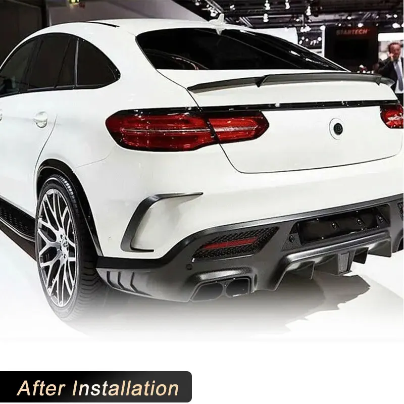 Для Mercedes Benz GLE Class C292 GLE43 GLE63 AMG 2015-2017 задний бампер из углеродного волокна боковые