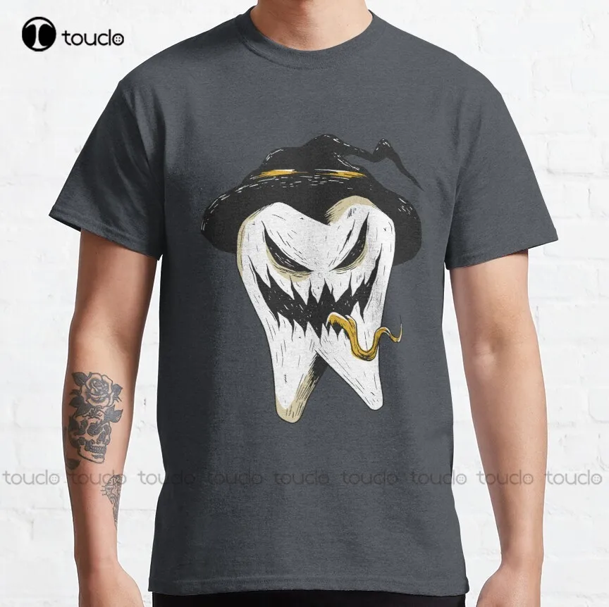 

Scary Tooth Dental Boo Crew Classic T-Shirt Cute Shirts For Girls Custom Aldult Teen Unisex Digital Printing Tee Shirt Xs-5Xl