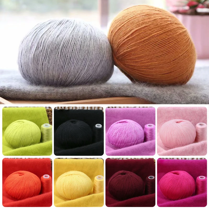 

50+20g/set 100% Mongolian Cashmere Yarns Hand-knitted Crochet Cashmere Knitting Soft Wool Yarn Baby Hat Scarf Blanket Yarn