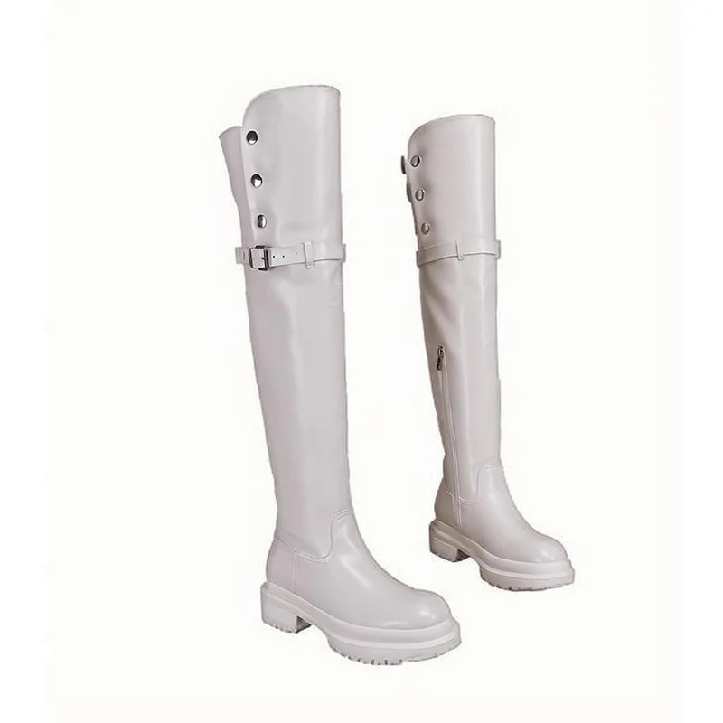 Женские зимние высокие сапоги выше колена из искусственной кожи новые короткие