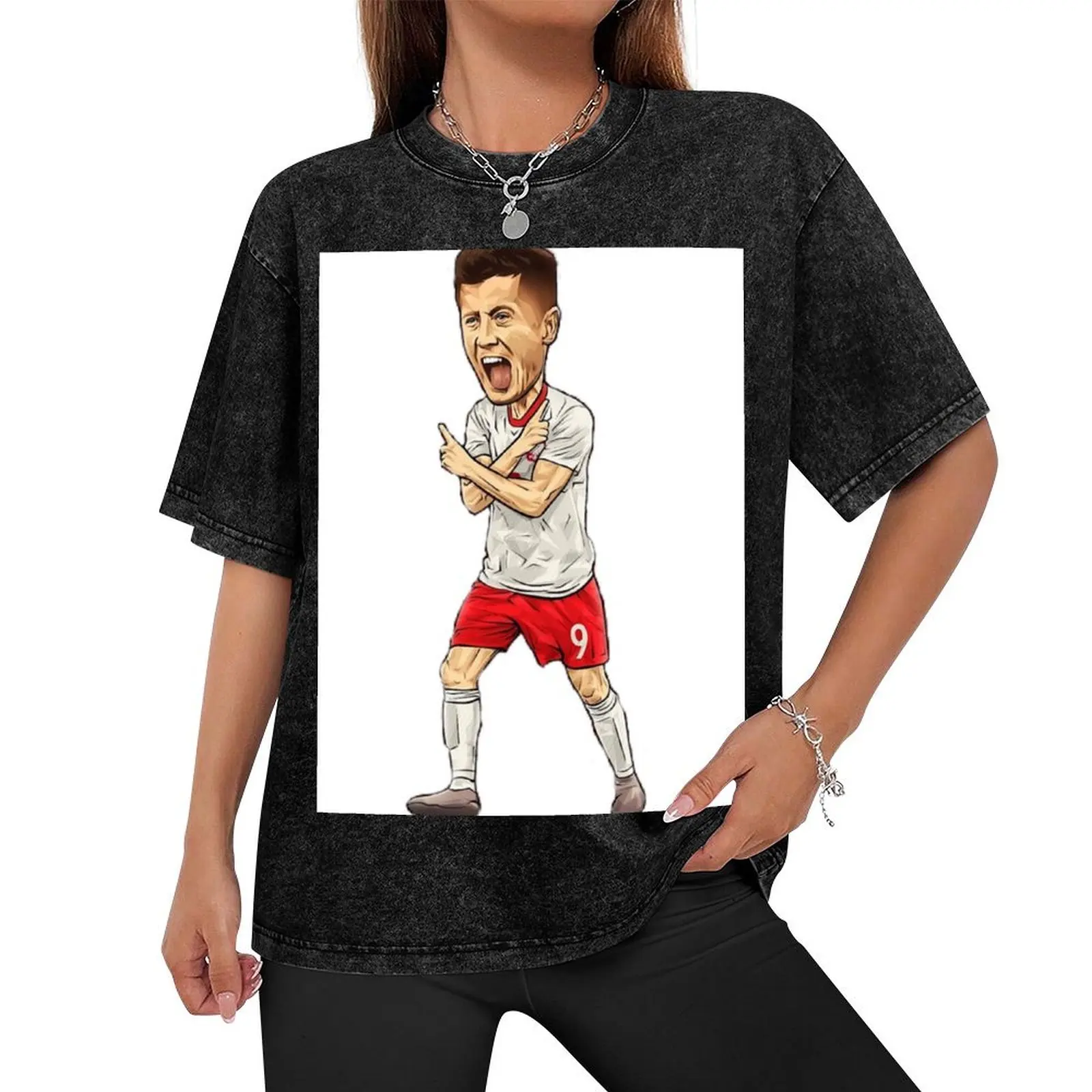 Футболка Robert Lewandowski of Bayern Munich and Poland футболки большого размера Louboutins мужские