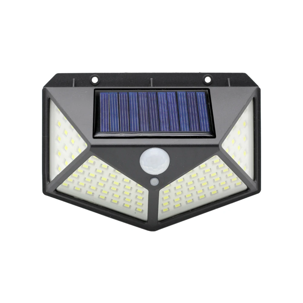 

100LEDs Solar Street Lights 3 Modes Waterproof PIR Motion Sensor Wall Lamp Solar Powered Sunlight for Outdoor Garden Decoration