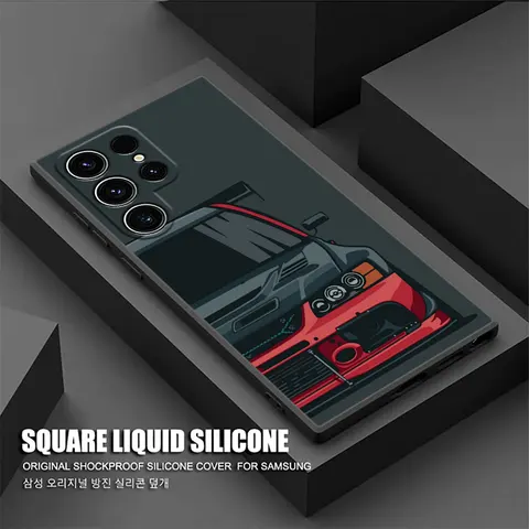 Японский JDM Tokyo Sports Car Anime S25 Ultra Чехол для Samsung Galaxy S25 S24 S23 S20 S21 FE S22 Ultra S10 Plus 5G Мягкий чехол для телефона