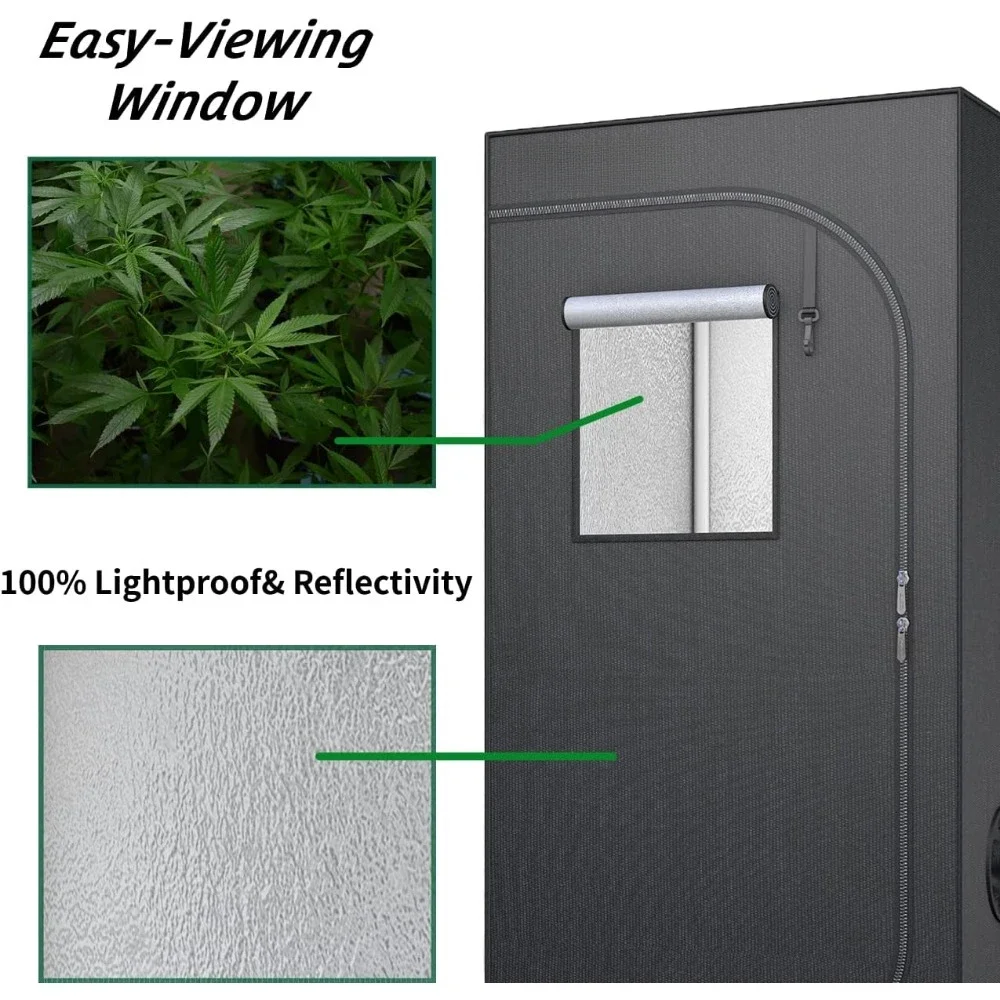 Тент для выращивания растений семейная палатка комнатных 48x48x78 дюймов 600D