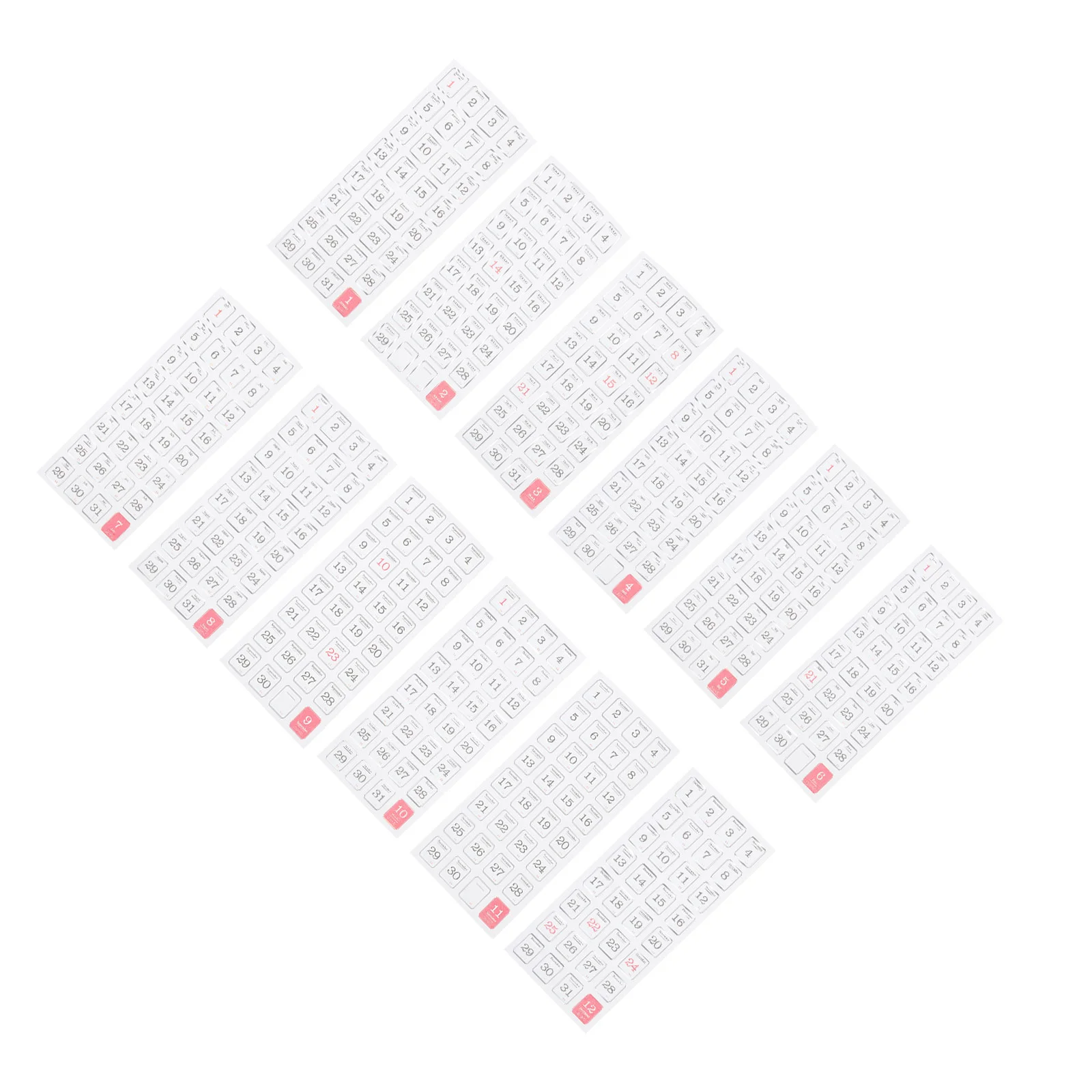 

Stickers Calendar Sticker Planner Date Dates Monthly Plangreeting Note Time Diary Decal Adhesive Craft Self Mini Pad Sheet Year