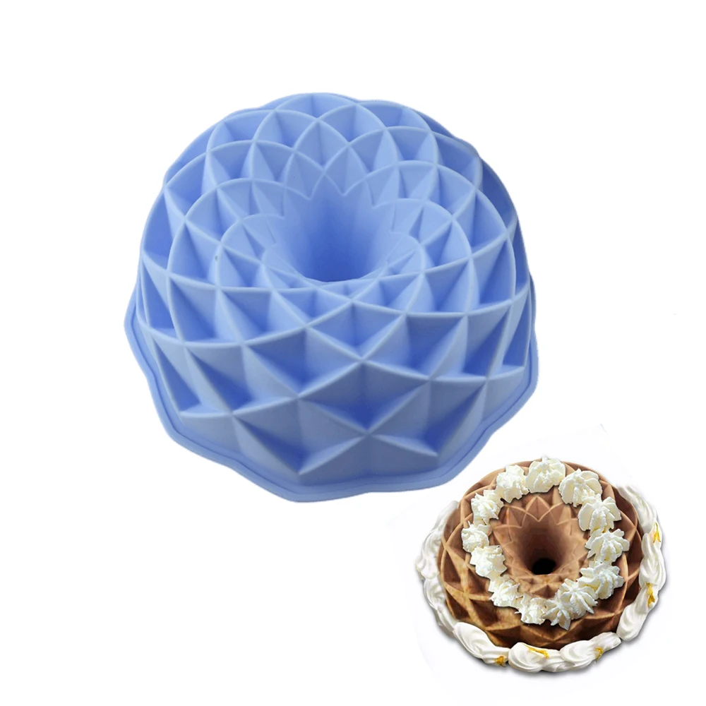 

9-дюймовая Юбилейная кастрюля «Bundt», термостойкая силиконовая кастрюля «Bundt» для выпечки, антипригарная декоративная форма «Bunte Pans» 10062