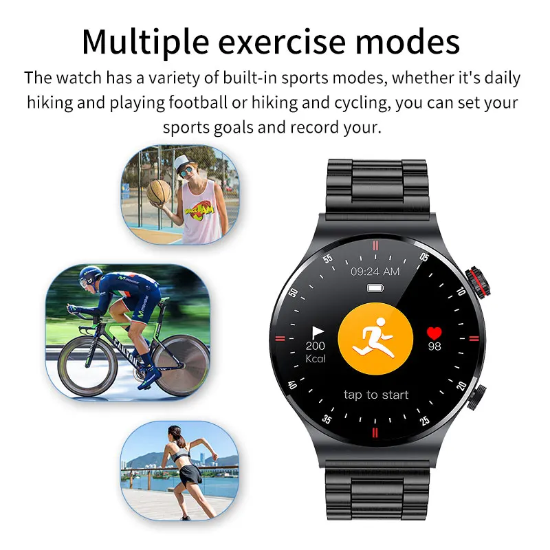 LIGE NFC Watch For Men Bluetooth Call Smart Watch Android iOS 2022 Blood Pressure Smartwatch Weather Full Touch Men's Wristwatch