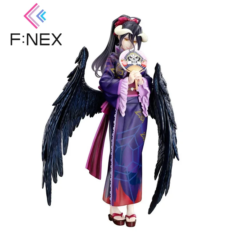 

100% Original F:NEX Albedo Anime Figure Cute Kawaii Yukata Kimono Standing 23CM Collection Modle Doll Kids Birthday Toys Gift