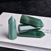 1 pc gift ore mineral diy handcraft hexagonal column obelisk jade natural crystal point healing magic wand