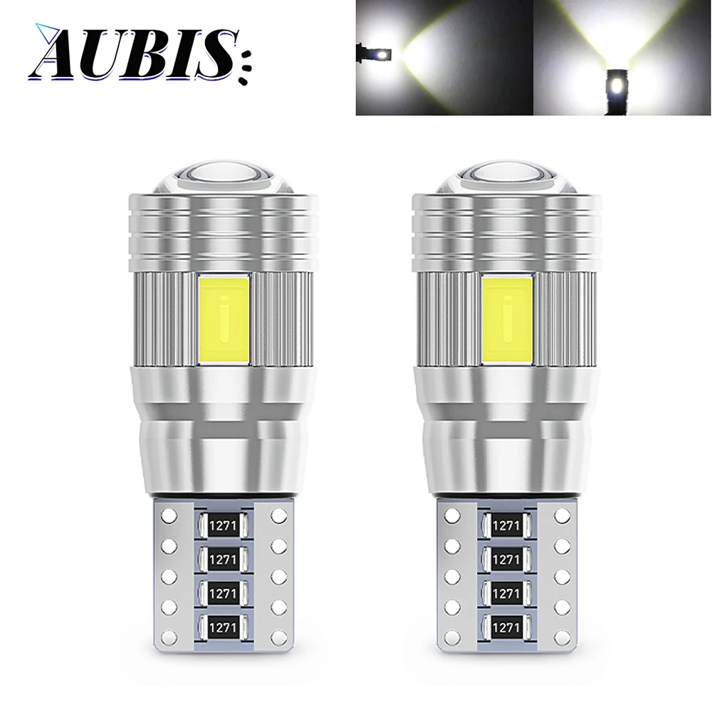 

50X T10 W5W 194 168 LED Bulb Car LED Signal Light Canbus Free Error 5630 Chips 6SMD/10SMD 6000K White Wedge Side Interior Lamp