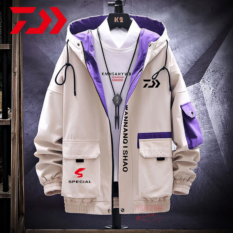 

Весна-Осень 2022 куртка с длинным рукавом Одежда для рыбалки Топ Daiwa Мужская модная рыболовная куртка водонепроницаемая ветровка с капюшоном ...
