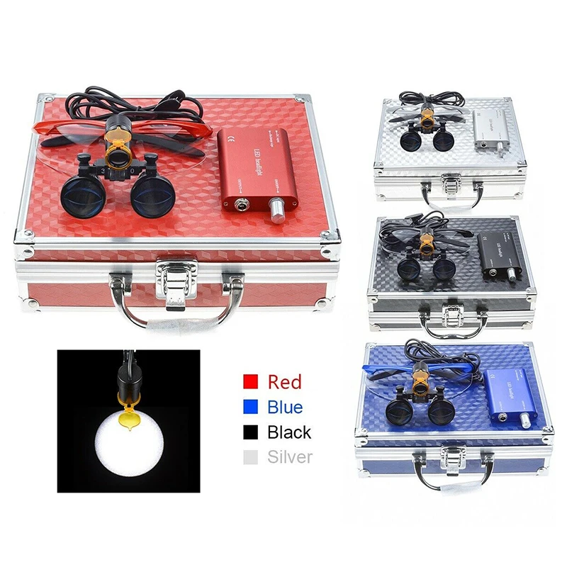 Стоматологические лупы 2 5/3 5x черная лупа лабораторное медицинское увеличение