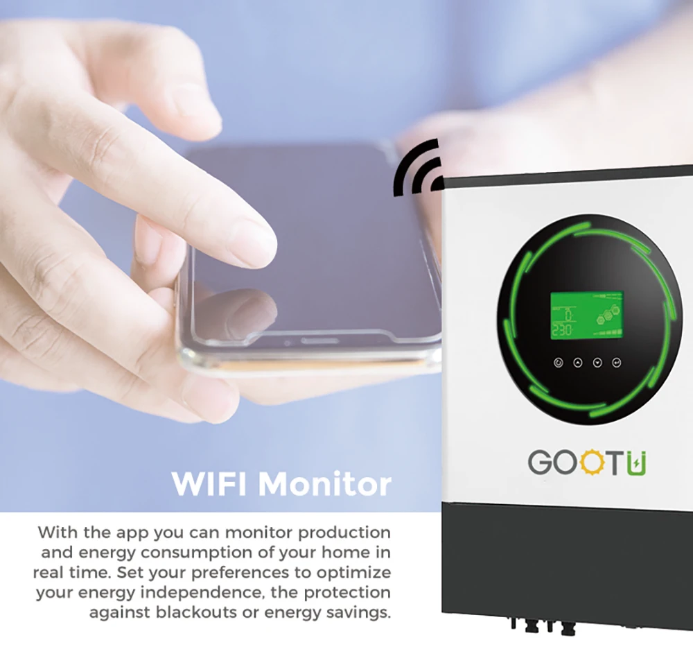 GOOTU Off Grid Солнечный инвертор 8KW48V 150A MPPT Контроллер Параллельная солнечная энергия