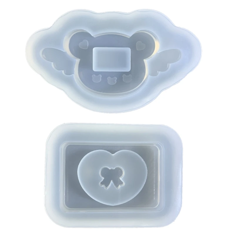 

Bear Bowknot Ornament Keychain Mold DIY Pendant Epoxy Resin Crafting Molds