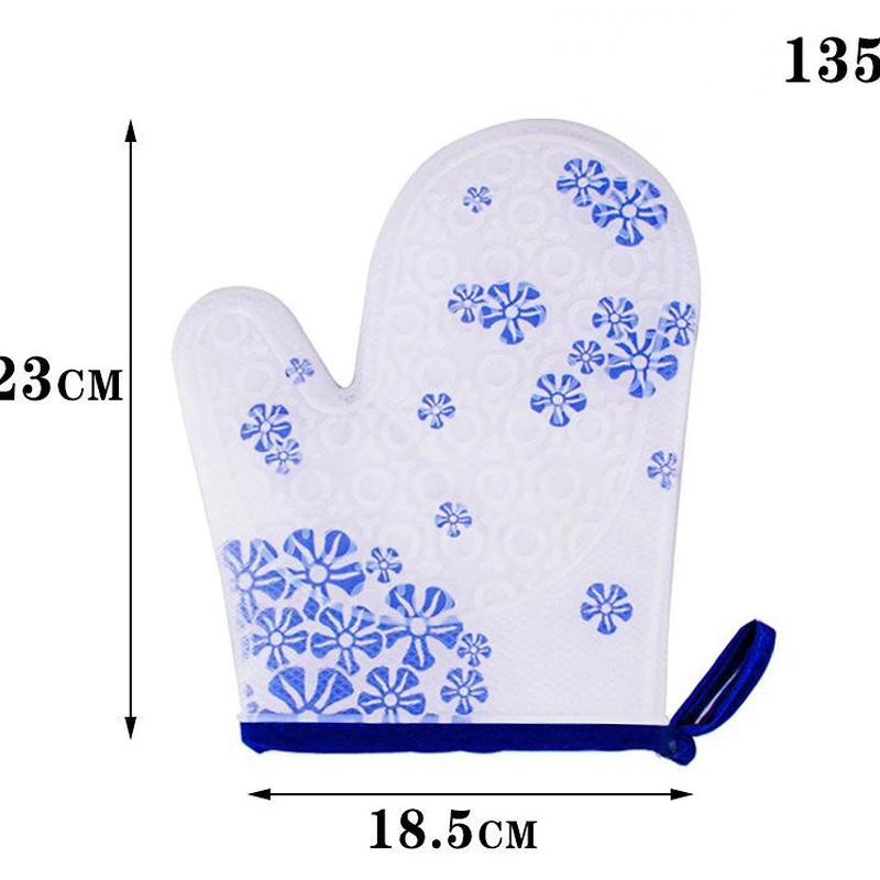 

Long Section Thick Silicone Oven Mitt Non-slip Oven Gloves Heat Resistant Oven Gloves Designer 1pc