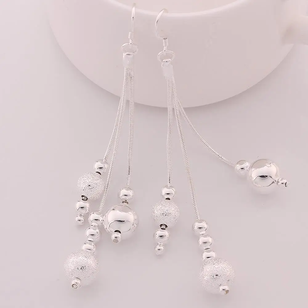 Классические серьги в форме капли воды с посеребренным покрытием из цинкового