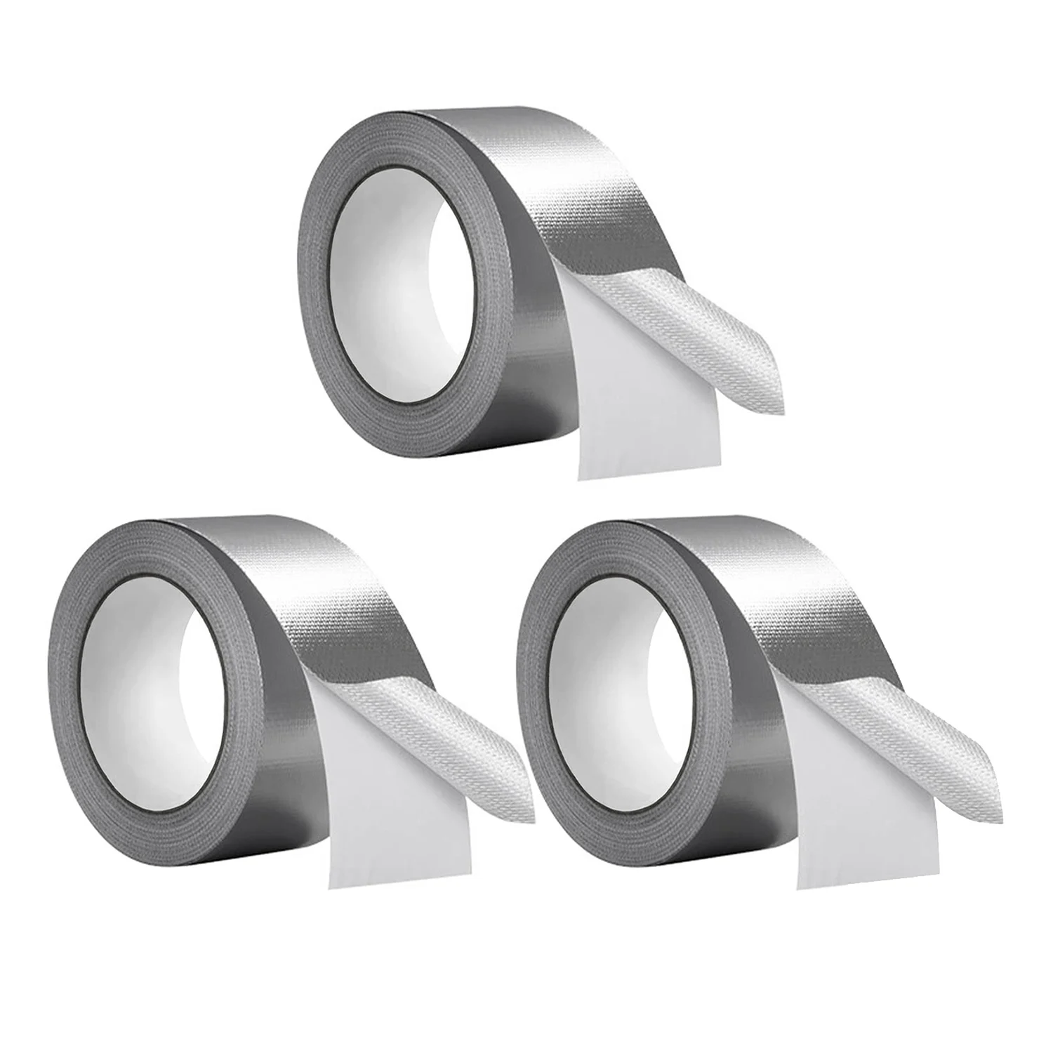 

Glass Fiber Cloth Aluminum Foil Tape (5.9Mil Thick), High Temperature Insulation Adhesive Metal Duct Tape,