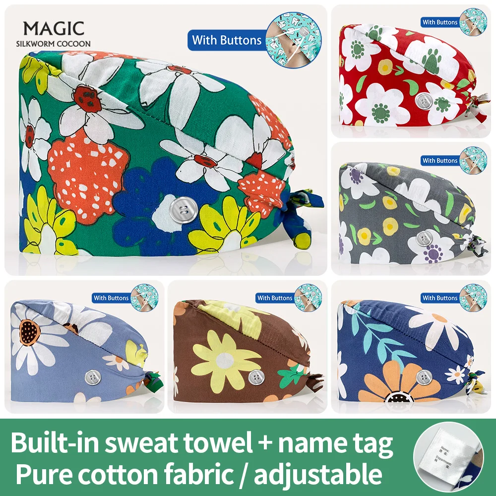 

Унисекс скрабы для проверки зубов, женские шапочки, медицинская шапочка для ухода за здоровьем, медицинские аксессуары, хлопковые шапочки д...