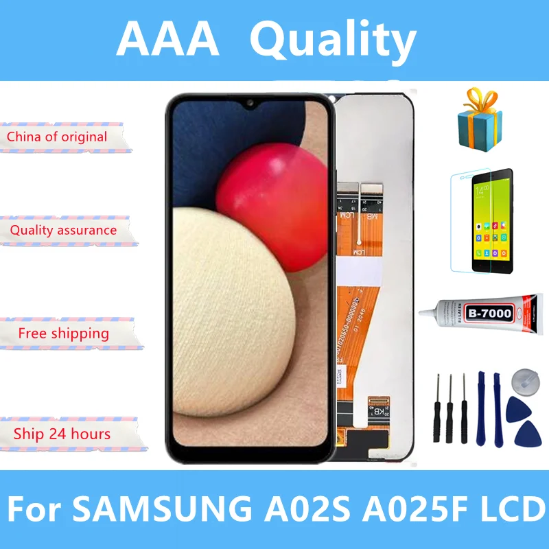 

6.5";Original For Samsung Galaxy A02S Display SM-A025F/DS LCD Touch Screen Digitizer Display For Samsung A02S LCD lcd, with fram