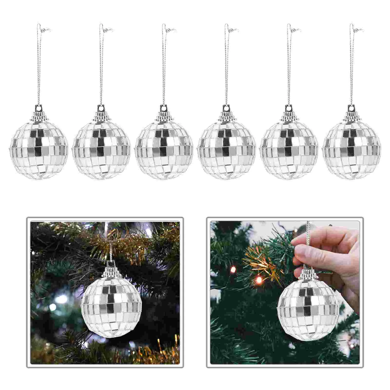 

Светоотражающий шар для дискотеки 6 шт., зеркальный шар с зеркальной поверхностью, Рождественское украшение, светоотражающий Диско-Шар из пенопласта, мини-шар для декора