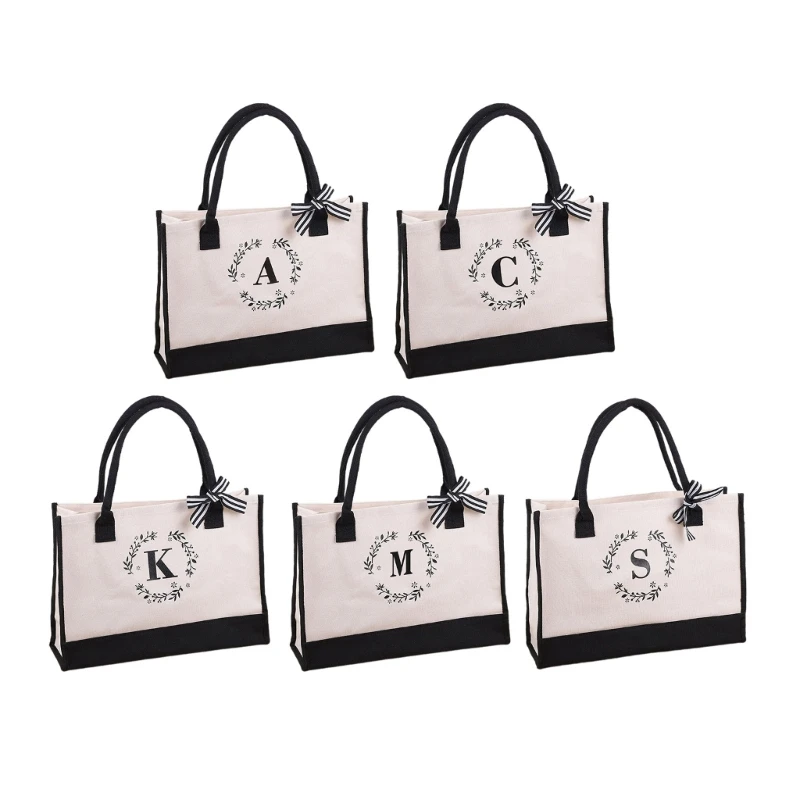 

Начальная холщовая сумка-шоппер Сумка для покупок Универсальная складная сумка через плечо