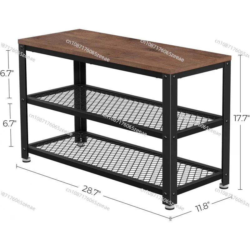 Скамья для хранения с металлическими сетчатыми полками и сиденьями. Отдельно