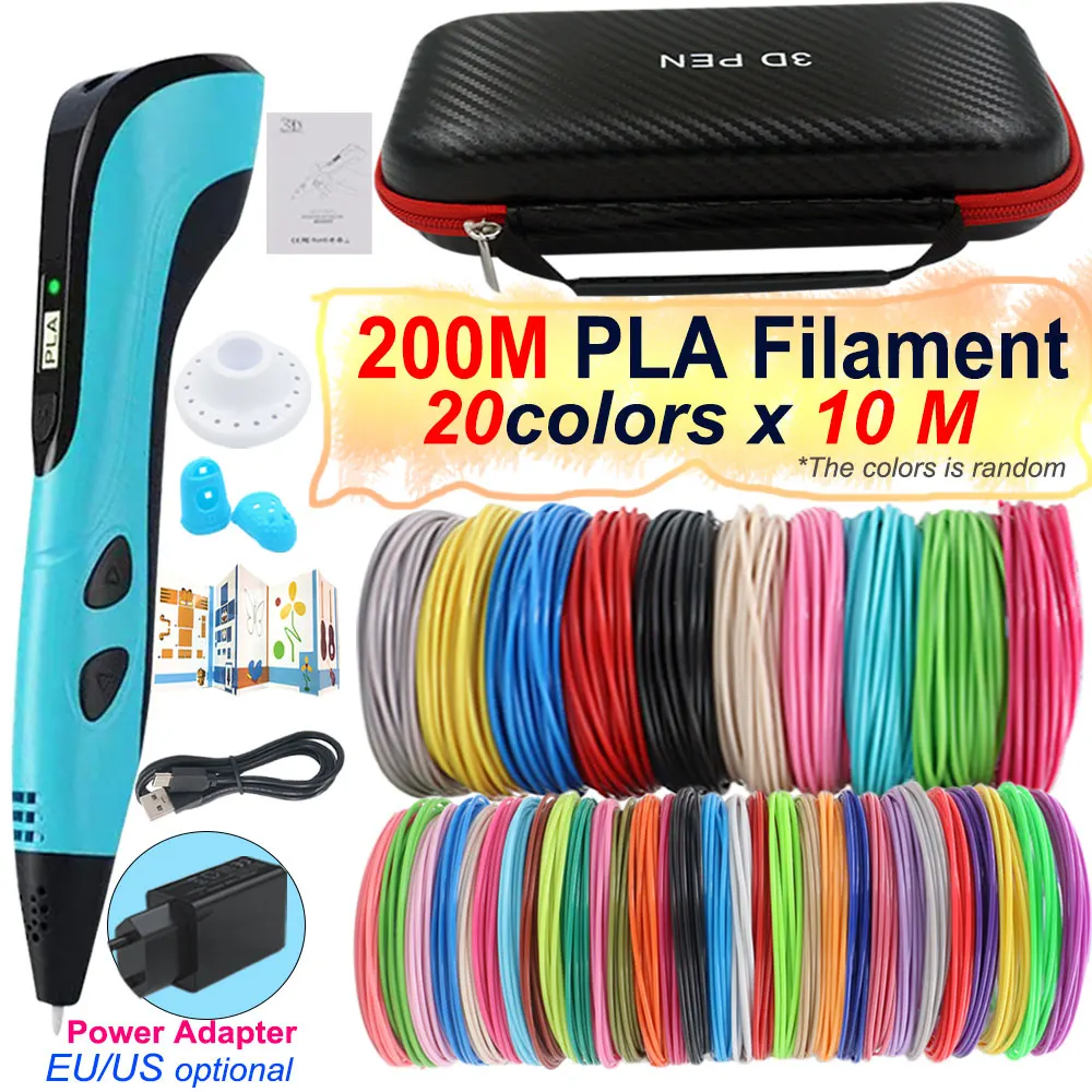 Новинка 2023 года детская ручка для 3D-печати с ЖК-дисплеем адаптер питания дорожная