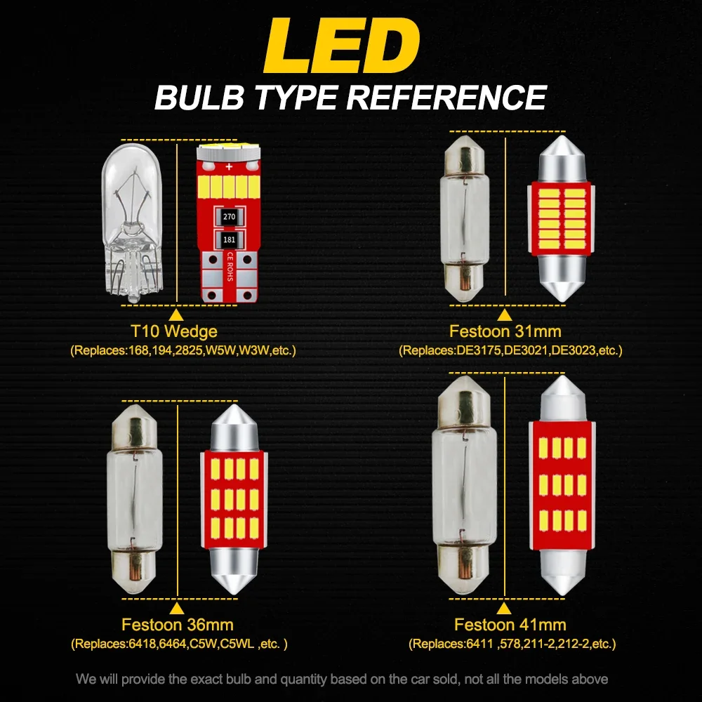 Лампы для салона Toyota Fortuner MK1 MK2 N5 N6 N15 N16 2005- 2020 2021 2022