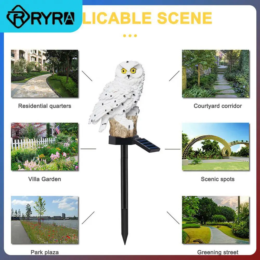 Owl Animal Decorative Shine Light Solar Powered Led Pathway Landscape Lamp Waterproof For Pathway Patio Yard Lawn Led Lamps