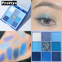 new store new nine color net red eye shadow tray stage makeup sequins beauty pearl matte glitter powder daily shiny eye shadow