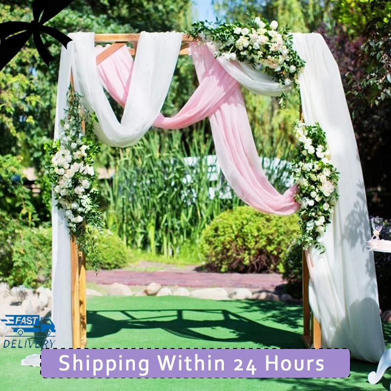 

Wholesale Canopy Curtains Wedding Arch Chiffon Drapage Drapery Fabric Draping Party Wedding Supplies Ceremony Decoration Hotsale