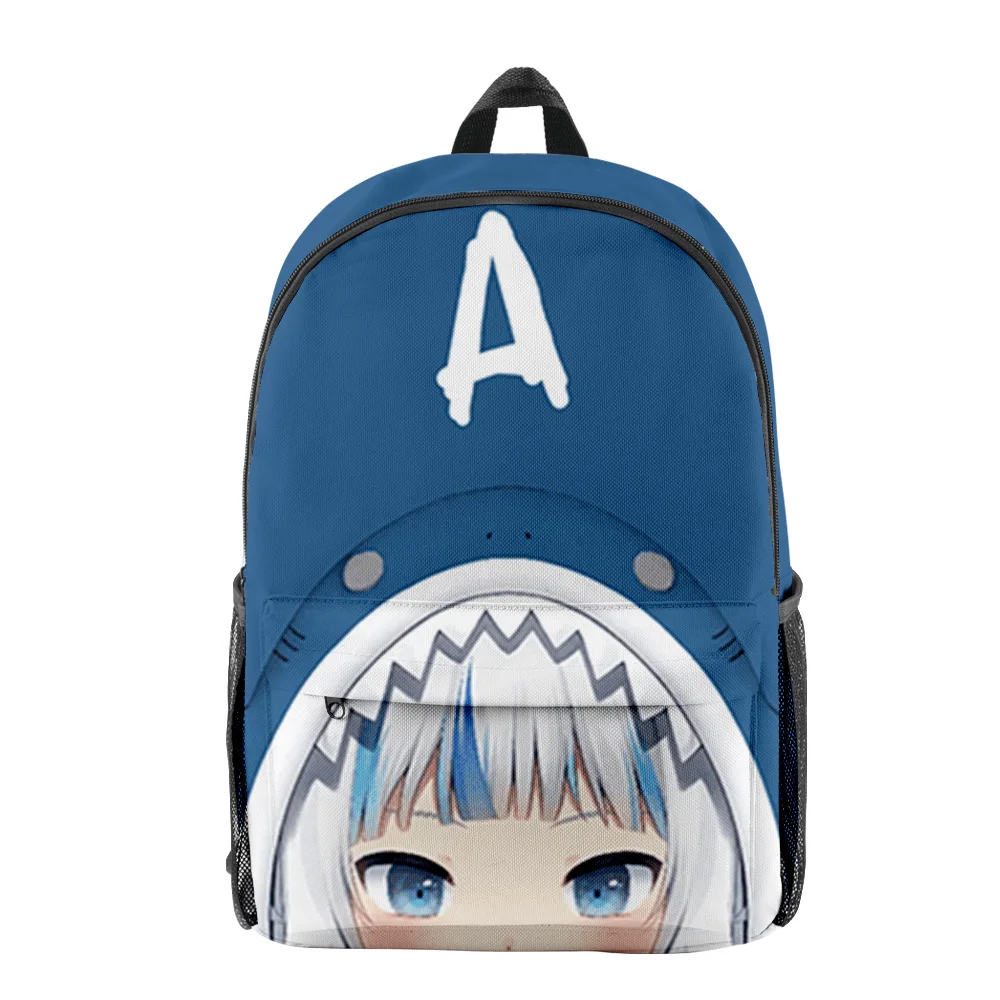 

Creative Gawr Gura Cute Shark 3D Print Student School Bags Boys Girls Travel Bags Oxford Waterproof Notebook Shoulder Backpacks