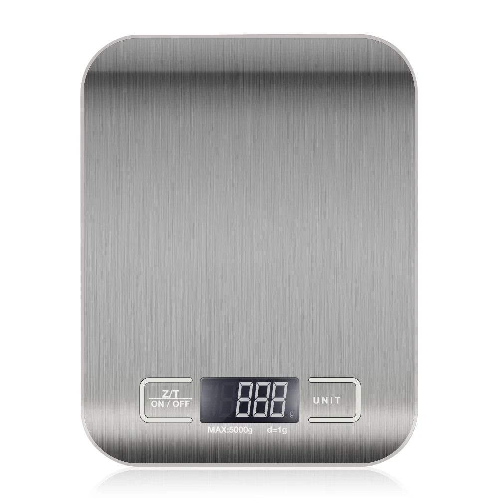 

Digital Kitchen Scales 5kg /1g Stainless Steel LCD Electronic Food Diet Postal Balance Measure Tools Weight Libra Food Scale 1pc