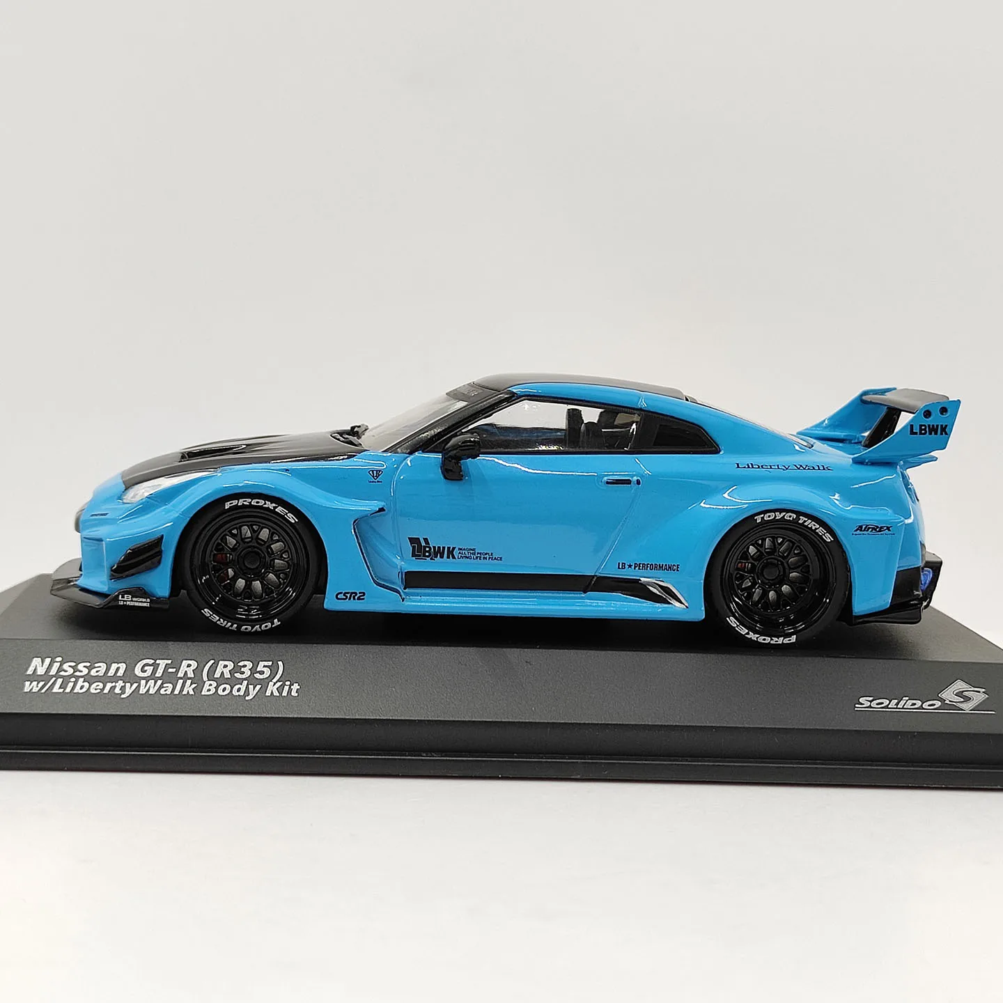 Фото Модель автомобиля SOLIDO S 1:43 масштаба GT-R R35 LibertyWalk Blue из литого сплава №3
