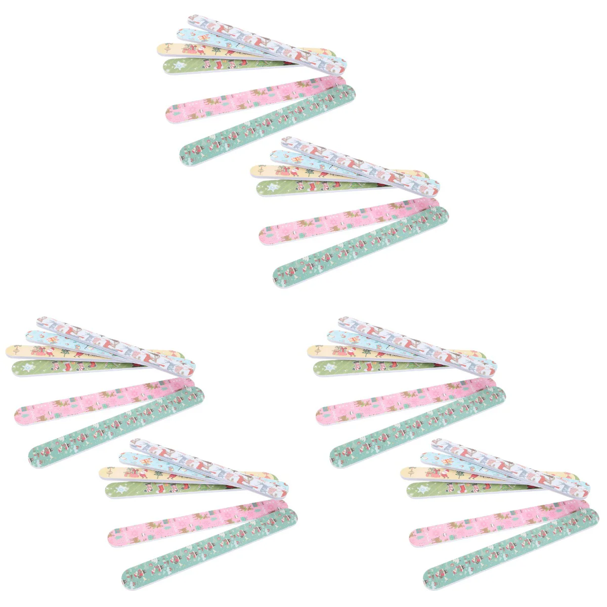 

45 Pcs Christmas Nail File Files Accessories Grit DIY Xmas Polisher Specialty Tools Pedicure Eva Manicure Nail- Buffer