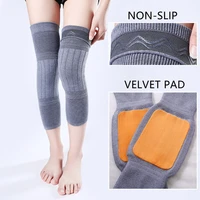 2pcs winter warm wool cashmere leg warmers sleeves thick fleece lined knee pads brace support guard protector long thermal wraps