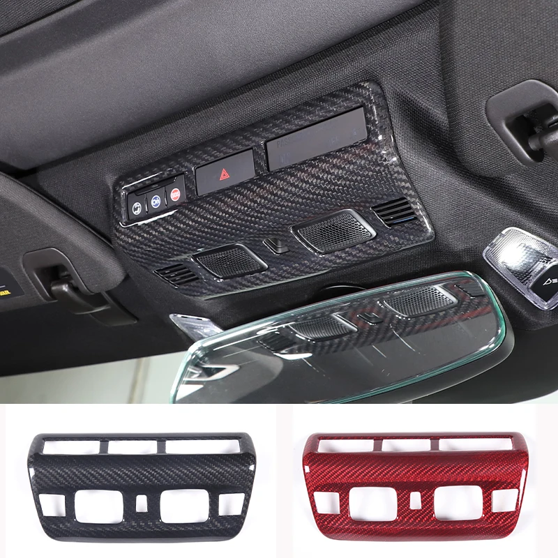 

For Corvette C8 Stingray Z51 Z06 2020+ Real Carbon Fiber Car Front Interior Head Reading Light Lamp Frame Cover Protector Trim