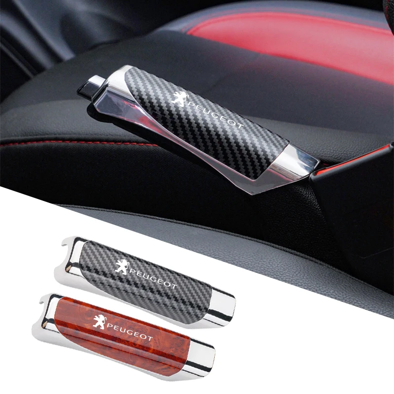 Фото Для Peugeot 308, 307, 208, 508, 3008, 2008, 408, 5008: Защитный чехол на ручку стояночного тормоза из карбонового волокна №3