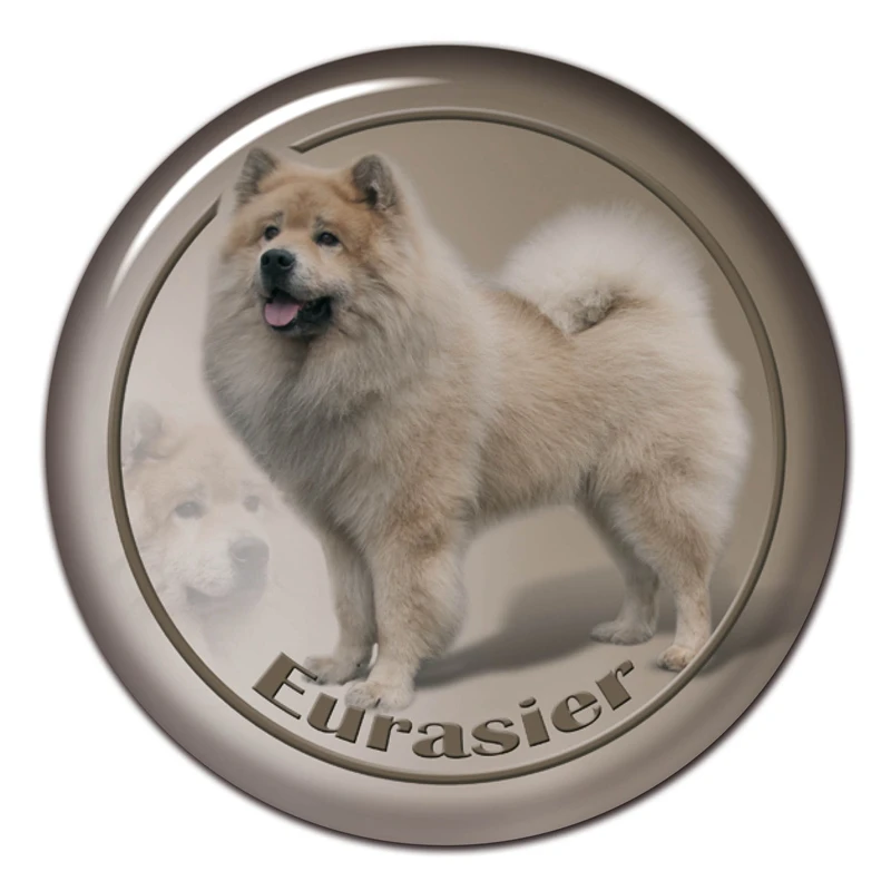 Наклейка на автомобиль Eurasier Dog V1 13 см/17 см