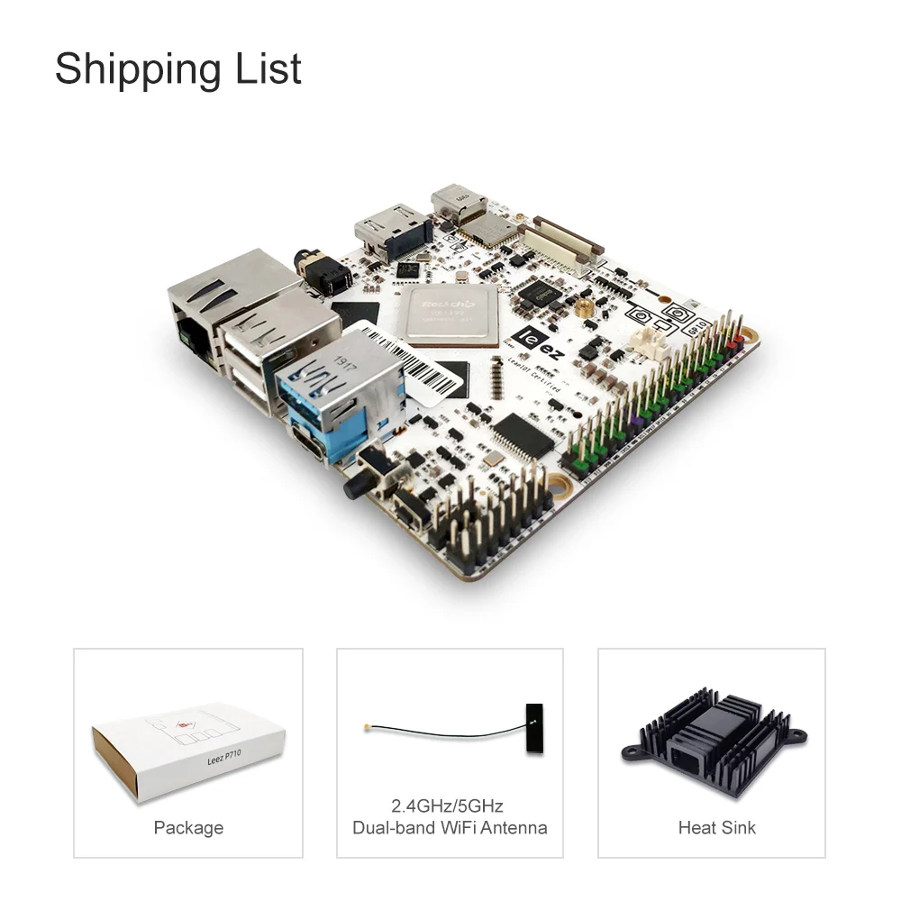 Leez SBC P710 Rockchip RK3399 Android 9.0 Cotex шестиядерный SBC/одноплатный компьютер 4 ГБ + 16 с Ubuntu Debian