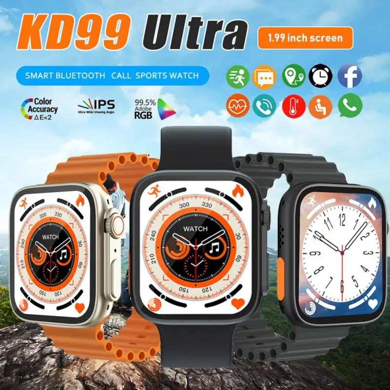 

Смарт-часы Hryfine, беспроводные Смарт-часы с поддержкой Bluetooth, 1,99 дюйма