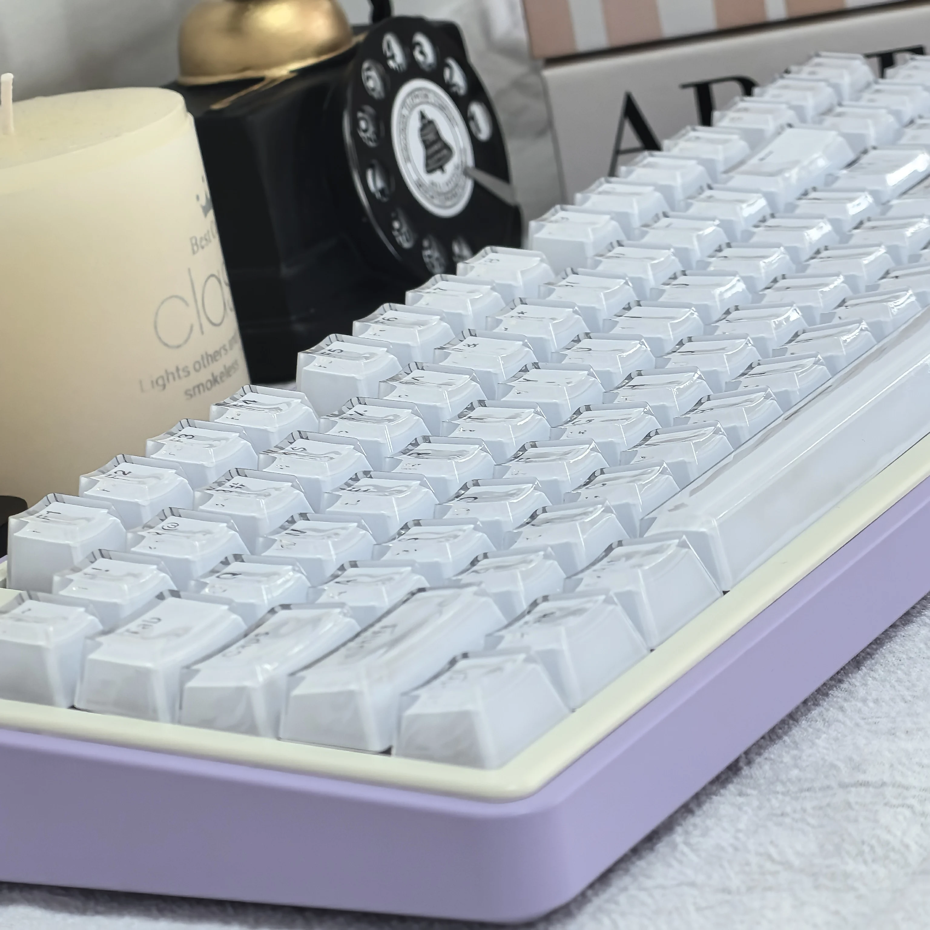 Полупрозрачный колпачок для клавиатуры с 104 кнопками черная подсветка