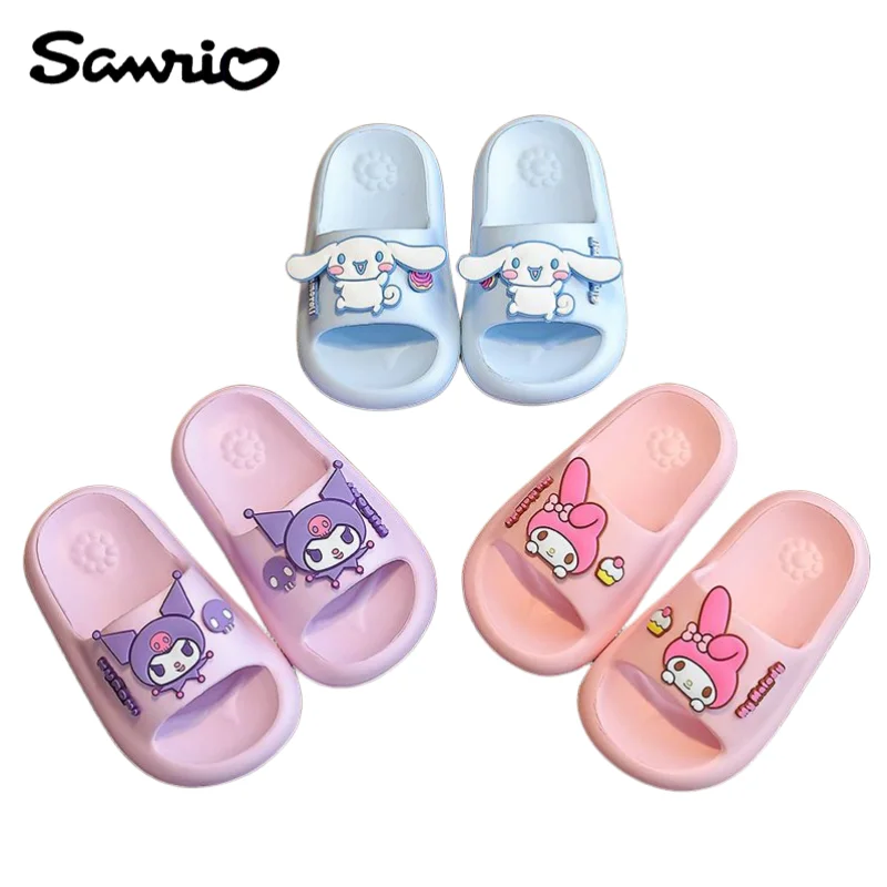 

Новинка! Kuromi my Melody Cinnamoroll Sanrio Аниме периферийные милые Мультяшные детские сандалии Симпатичные Нескользящие тапочки