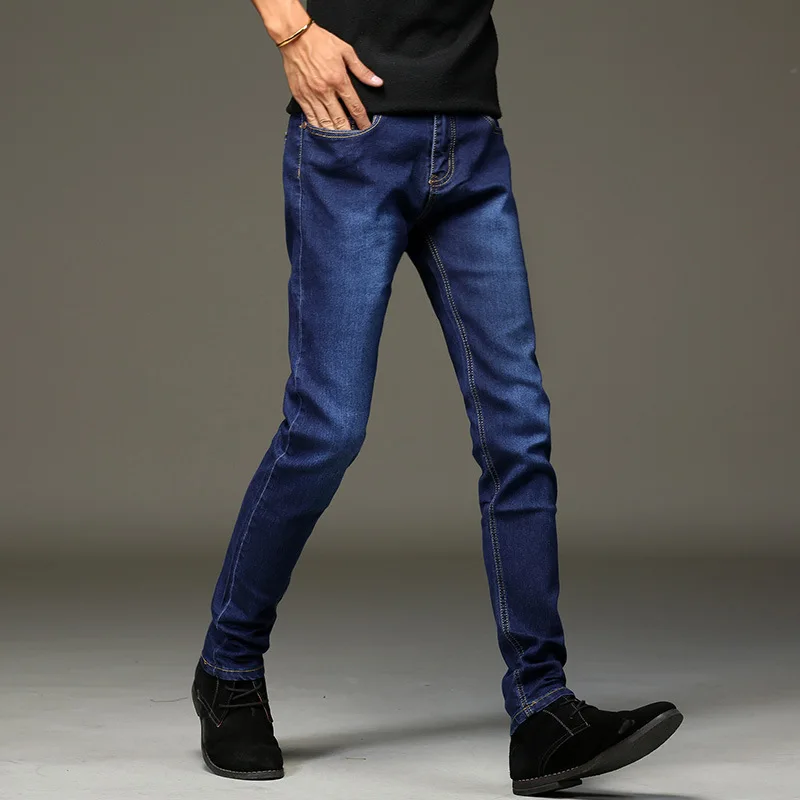 Thoshine Brand Spring Summer Men Thin Jeans Skinny Fit Fashion Comfortable Denim Pants Slim Fit Lightweight Trousers